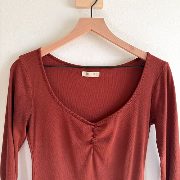 Madewell Fine Ribbed Sweetheart Tee Size S - Picture 5 of 8